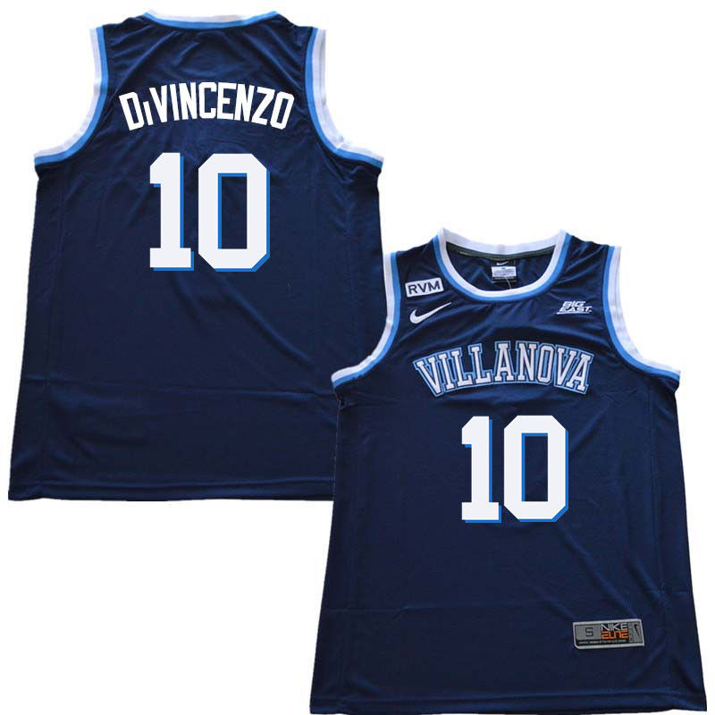 2018 Men #10 Donte DiVincenzo Willanova Wildcats College Basketball Jerseys Sale-Navy